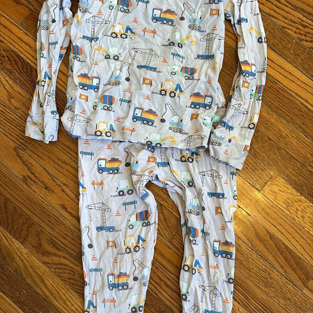 Kids Construction Vehicle Pajama Set